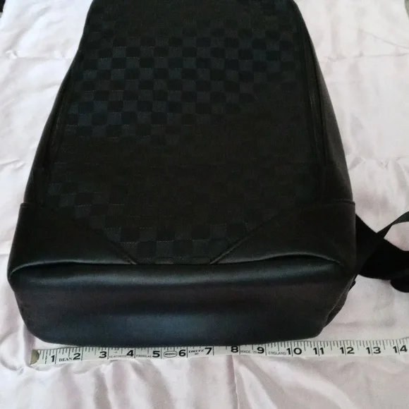 Black Leather Backpack - Picture 8 of 9